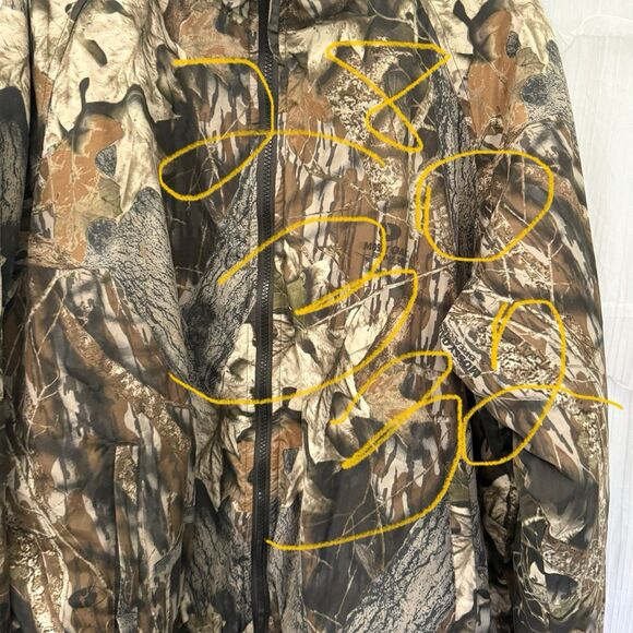 VTG Pro Hunter Camoflauge Mossy Oak Break Up Pattern 3 In 1 Coat Bomber Size L - Picture 8 of 9